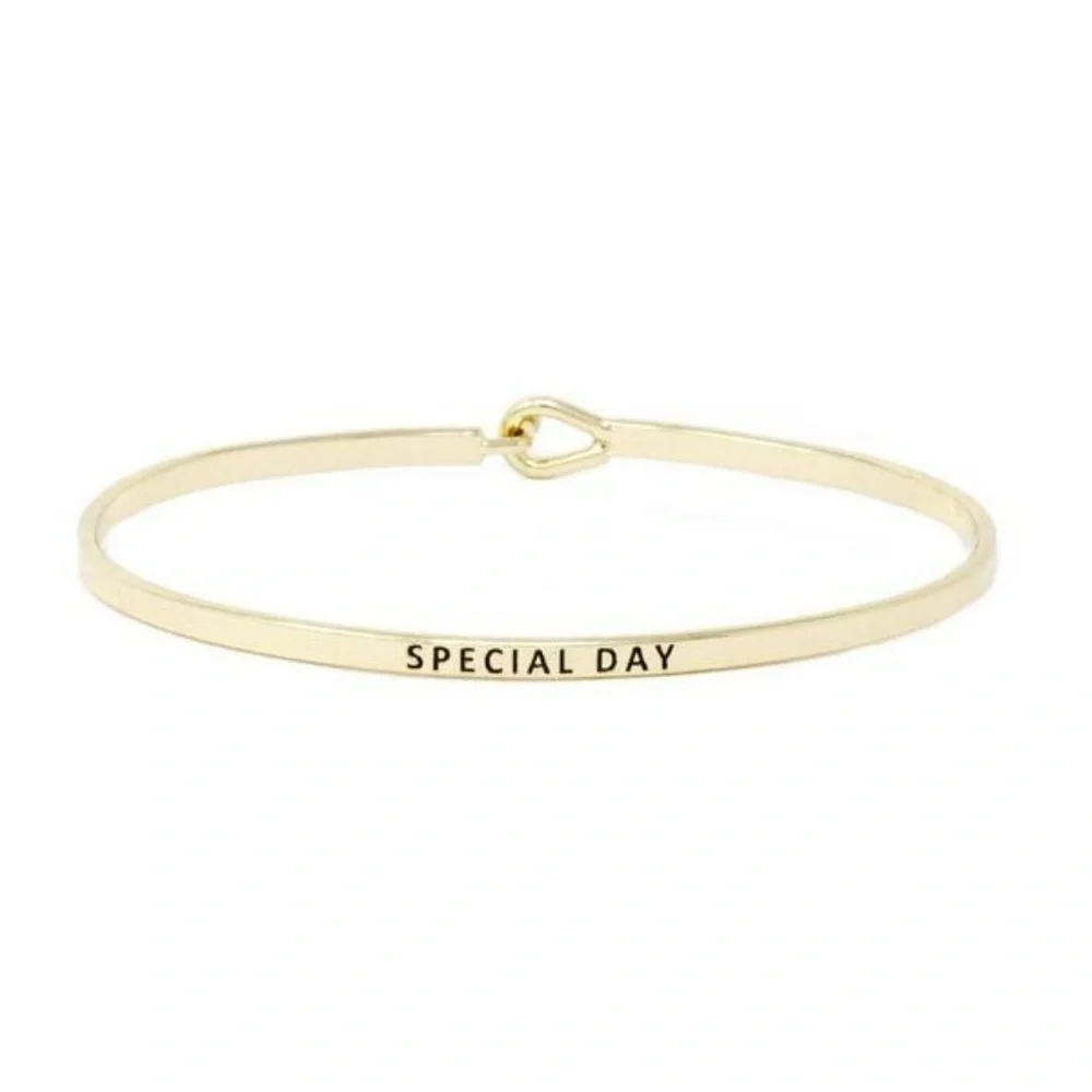 SPECIAL DAY MESSAGE BRACELET  GOLD